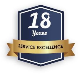 18 years of service excellence
